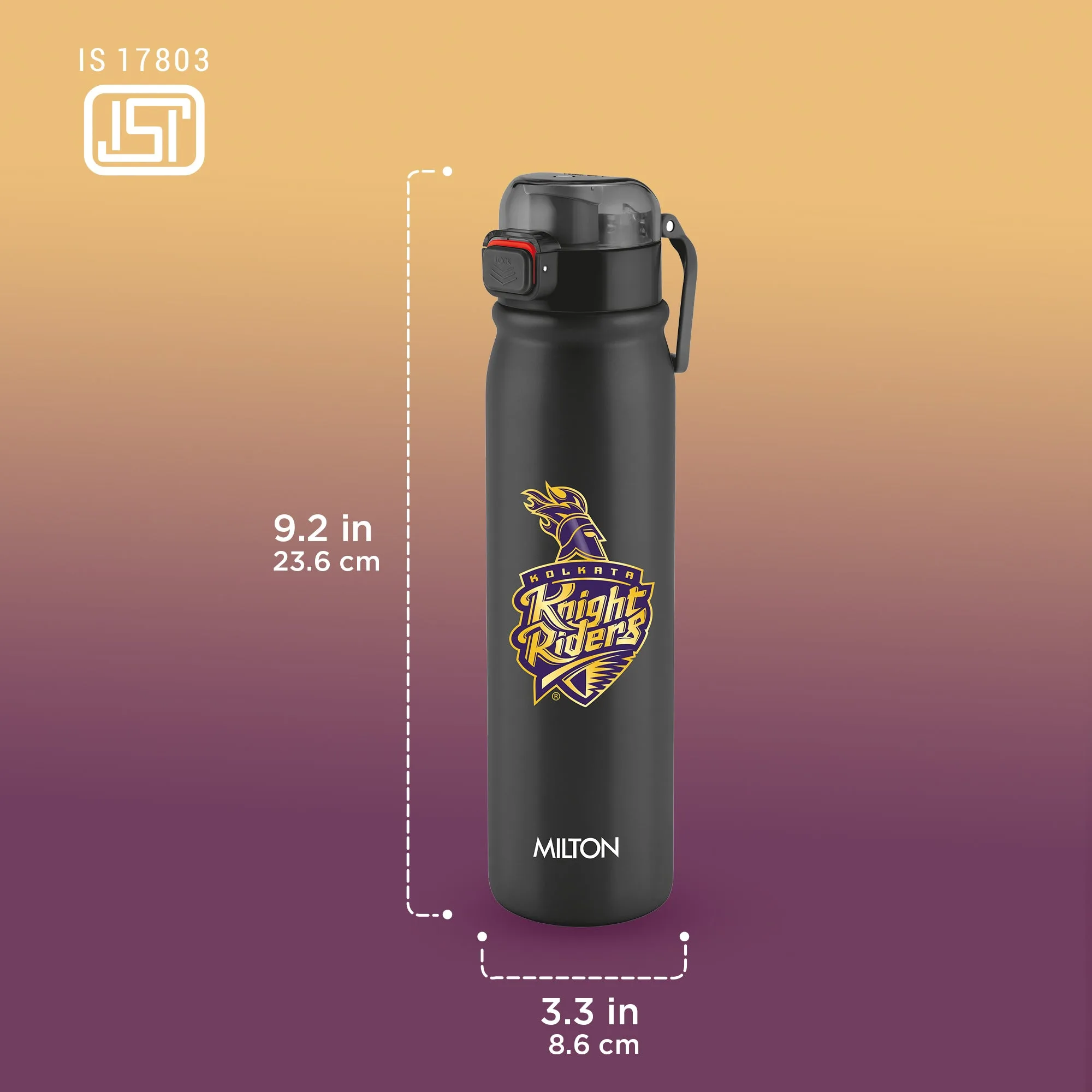 Sports Reva UV Printing Stainless Steel Bottle - Kolkata Knight Riders (KKR) - Milton - Image 9