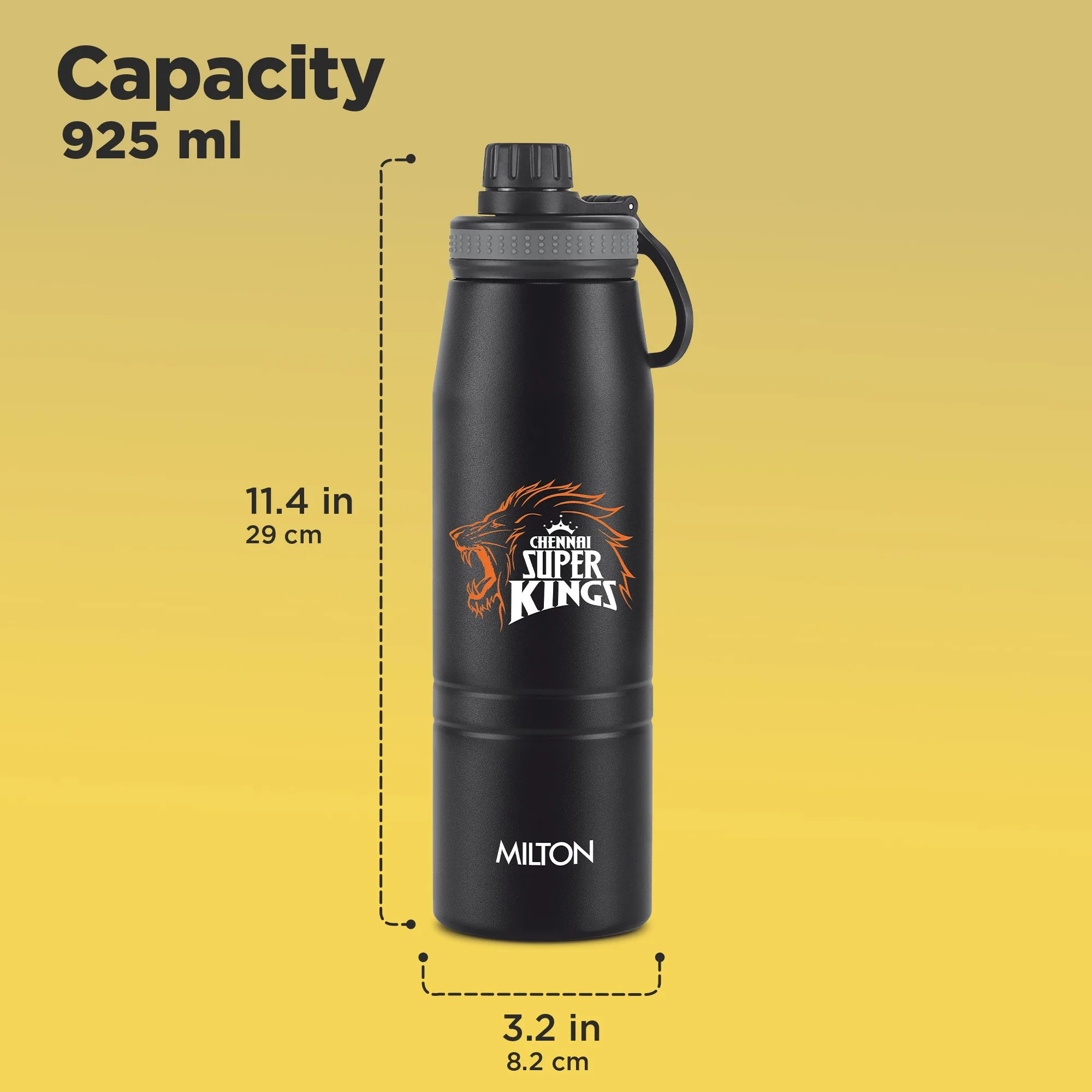 Sports Sparkle UV Printing Thermosteel Bottle - Chennai Super Kings (CSK) - Milton - Image 12