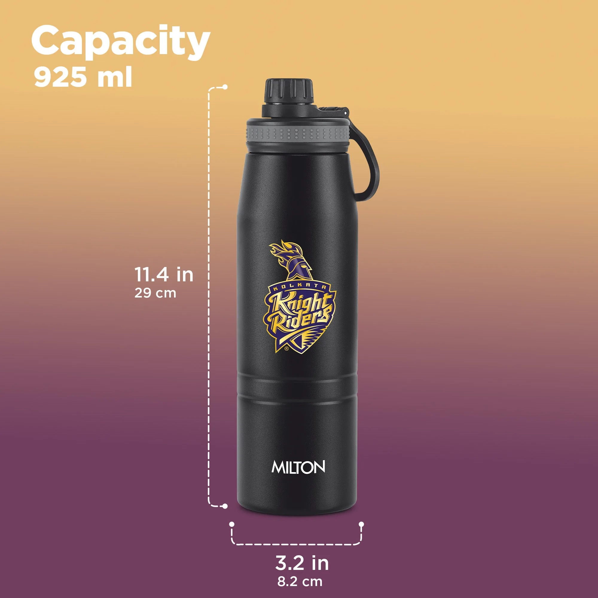 Sports Sparkle UV Printing Thermosteel Bottle - Kolkata Knight Riders (KKR) - Milton - Image 2