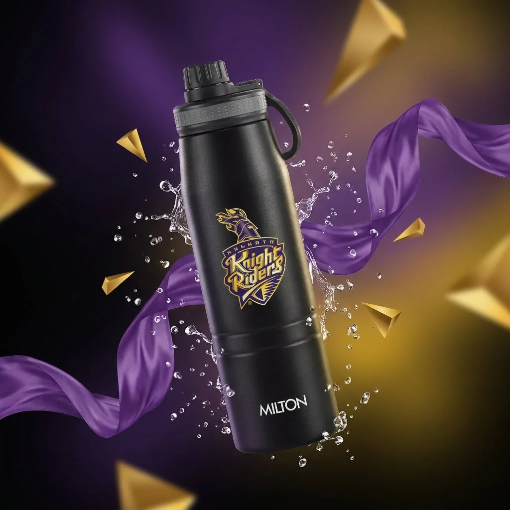 Sports Sparkle UV Printing Thermosteel Bottle - Kolkata Knight Riders (KKR) - Milton - Image 3