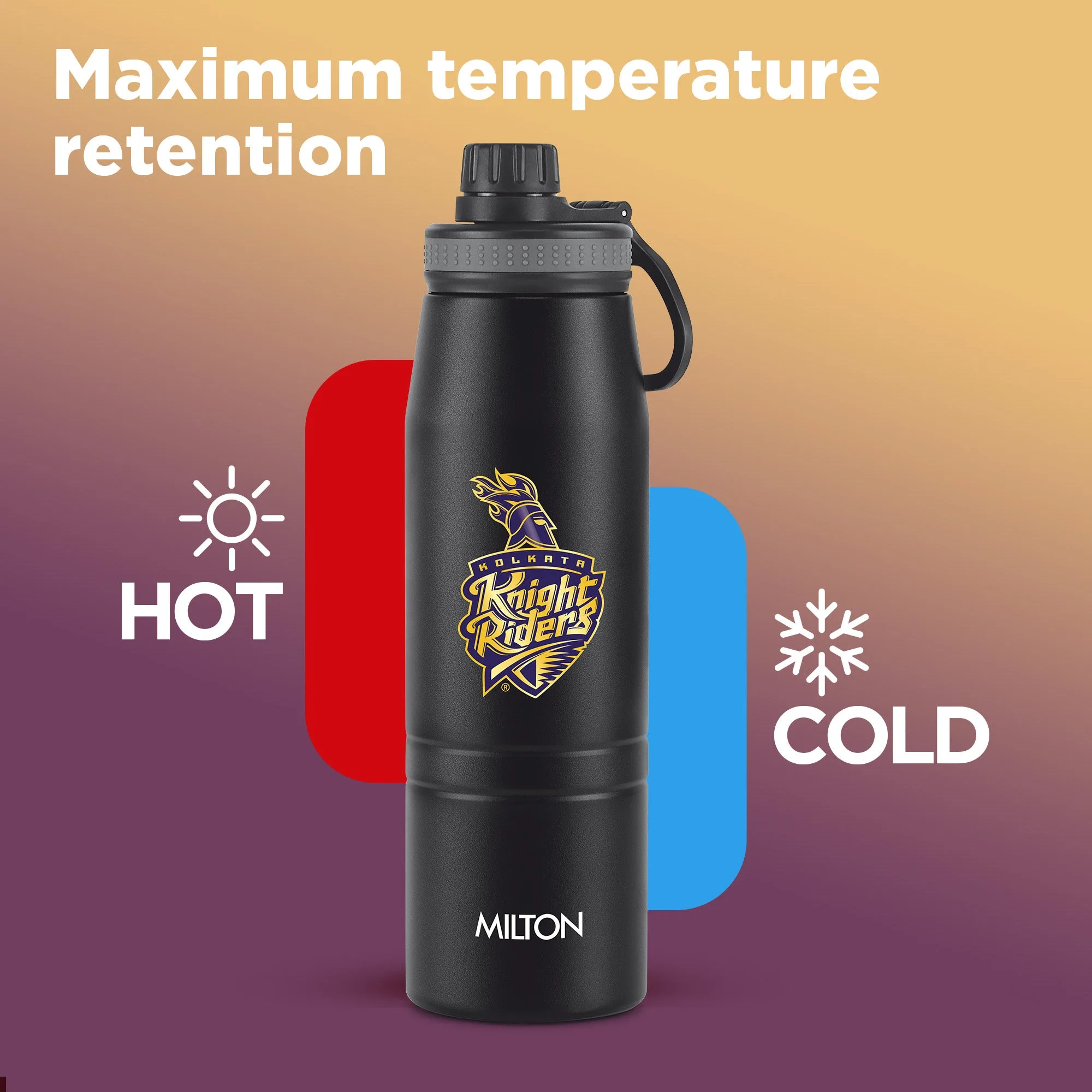 Sports Sparkle UV Printing Thermosteel Bottle - Kolkata Knight Riders (KKR) - Milton - Image 6