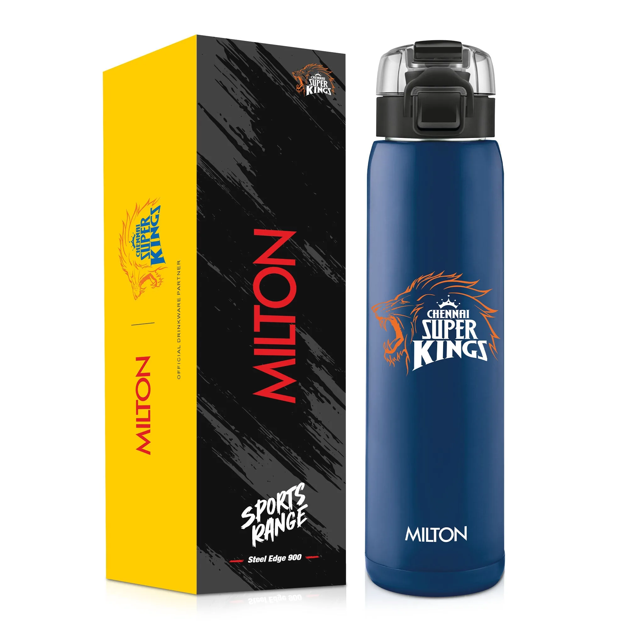 Sports Steel Edge UV Printing Thermoware Bottle With Twin Lid - Chennai Super Kings (CSK) - Milton - Image 8