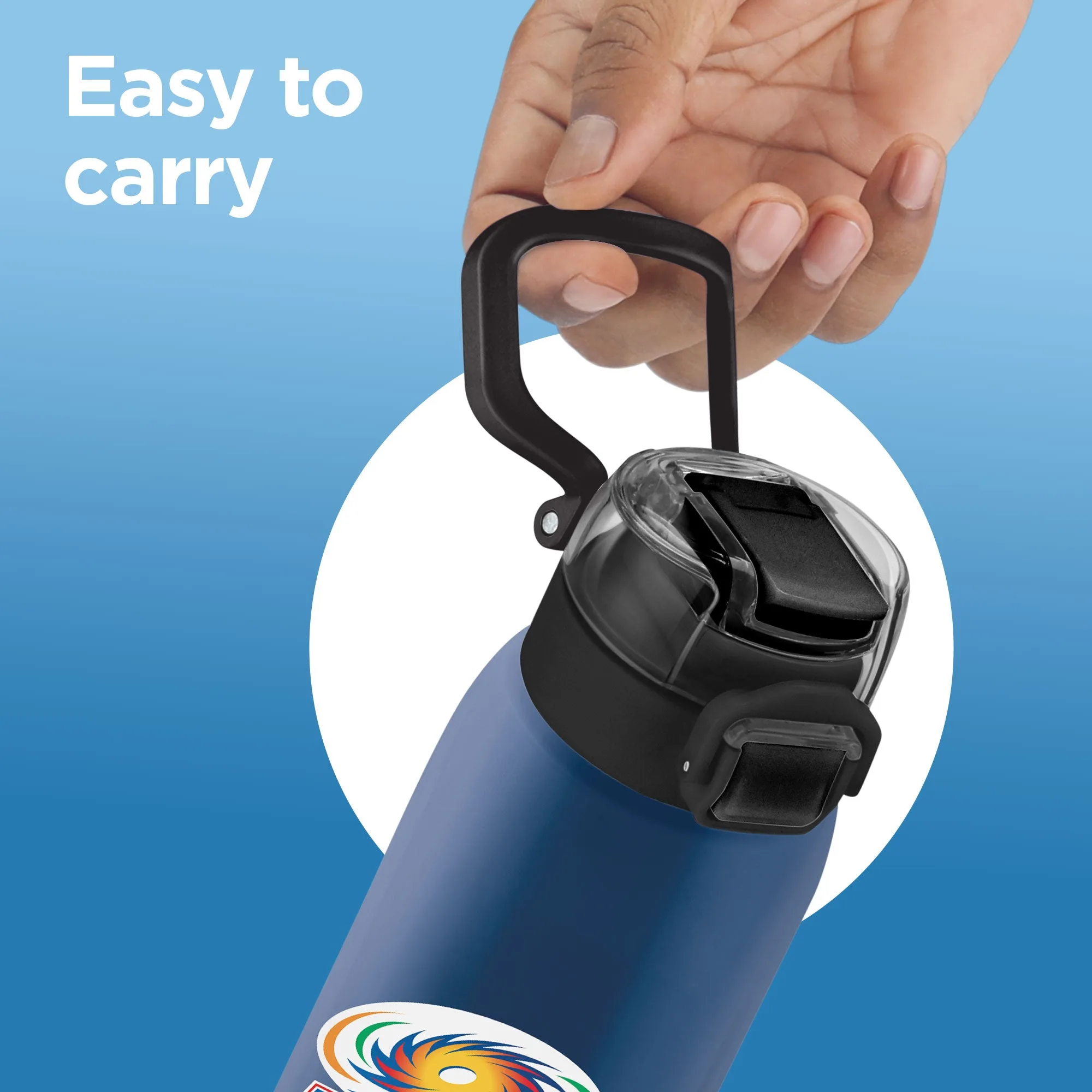 Sports Steel Edge UV Printing Thermoware Bottle With Twin Lid - Mumbai Indians (MI) - Milton - Image 5