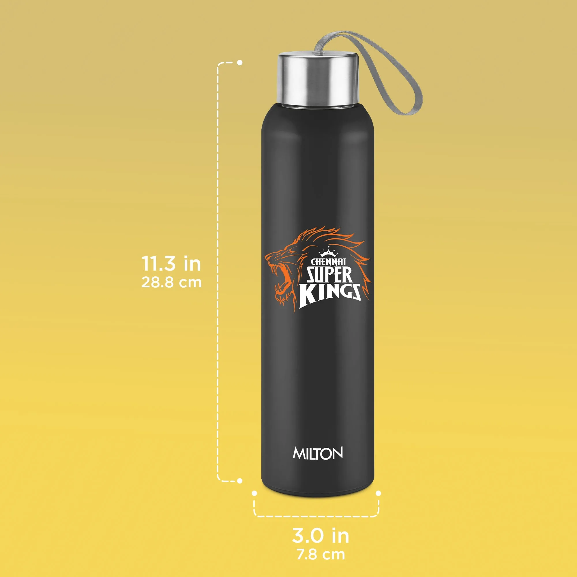 Sports Steel Halo UV Printing Water Bottle - Chennai Super Kings (CSK) - Milton - Image 3