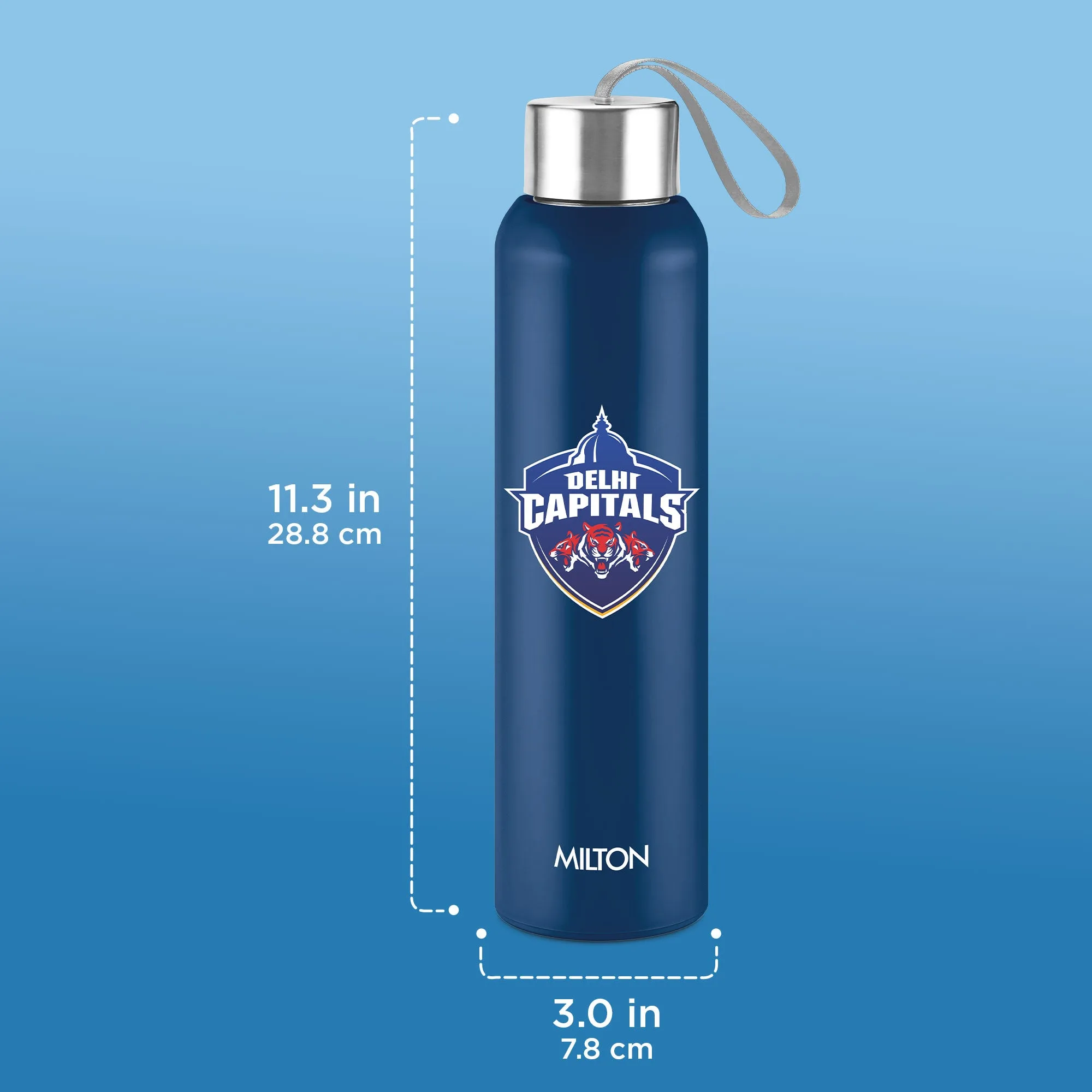Sports Steel Halo UV Printing Water Bottle - Delhi Capitals (DC) - Milton - Image 11
