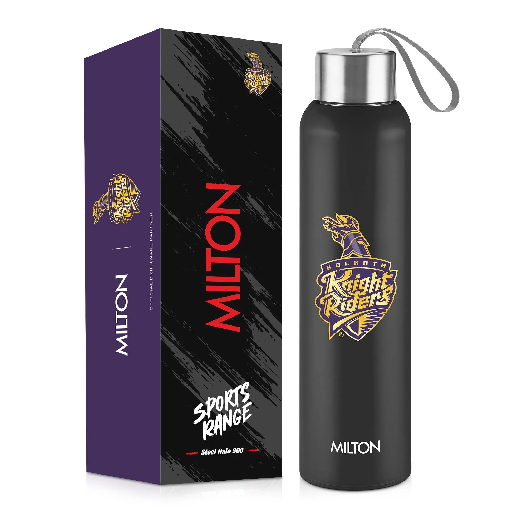 Sports Steel Halo UV Printing Water Bottle - Kolkata Knight Riders (KKR) - Milton - Image 1