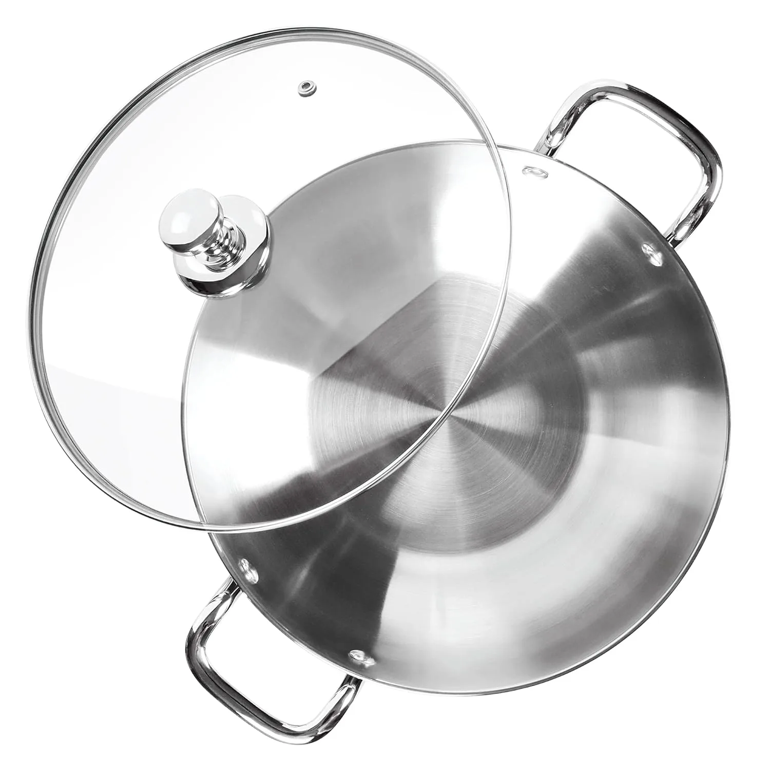 Stainless Steel Kadhai with Glass Lid (Milton Procook) - Image 4