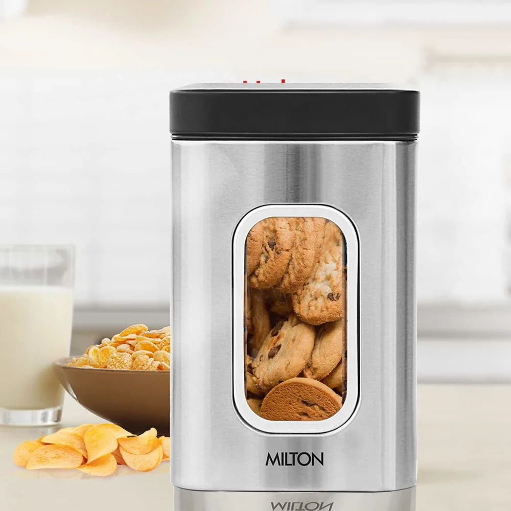 Steel Clear Square Jar (Milton) - Image 2