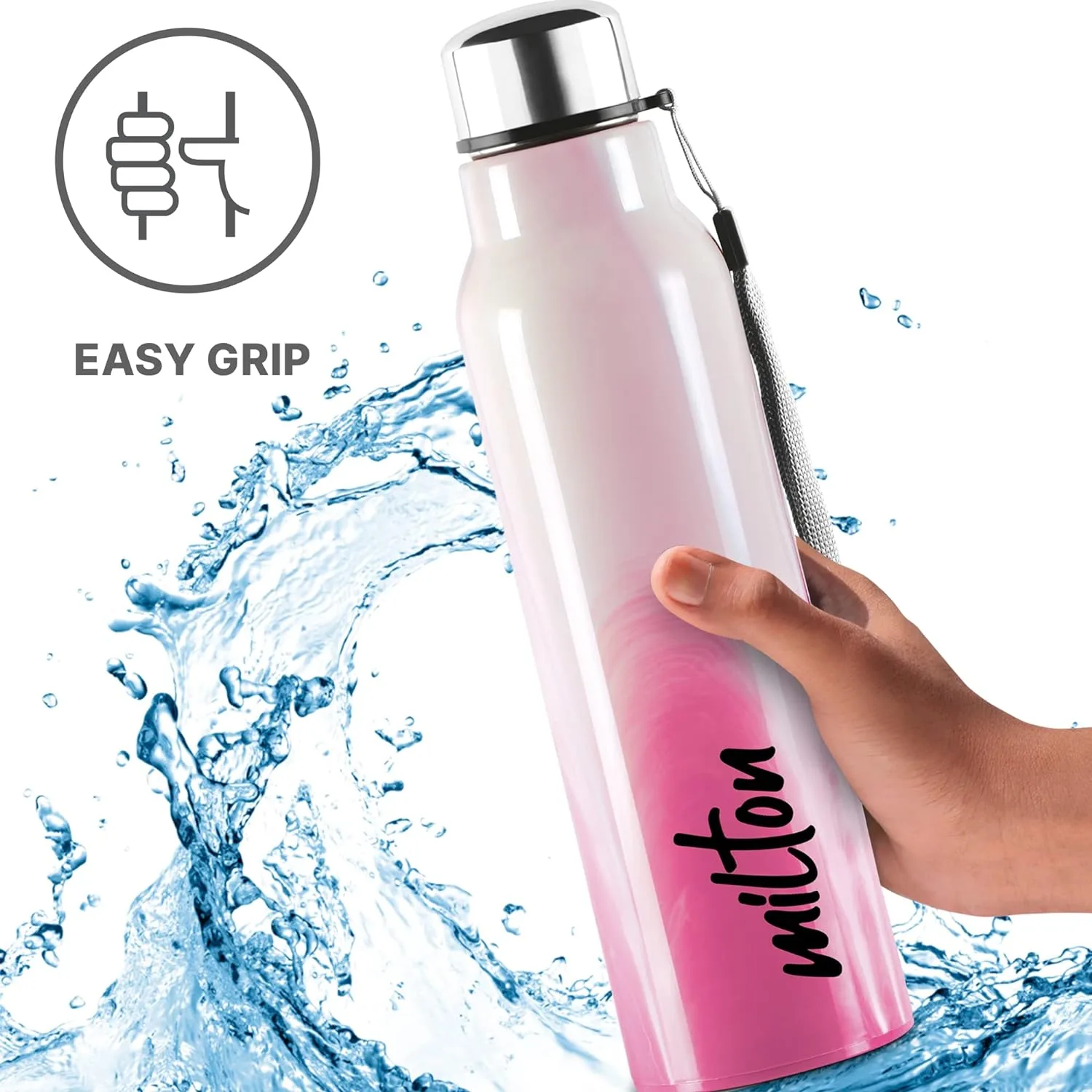 Steel Marble Water Bottle (Milton) - Image 11