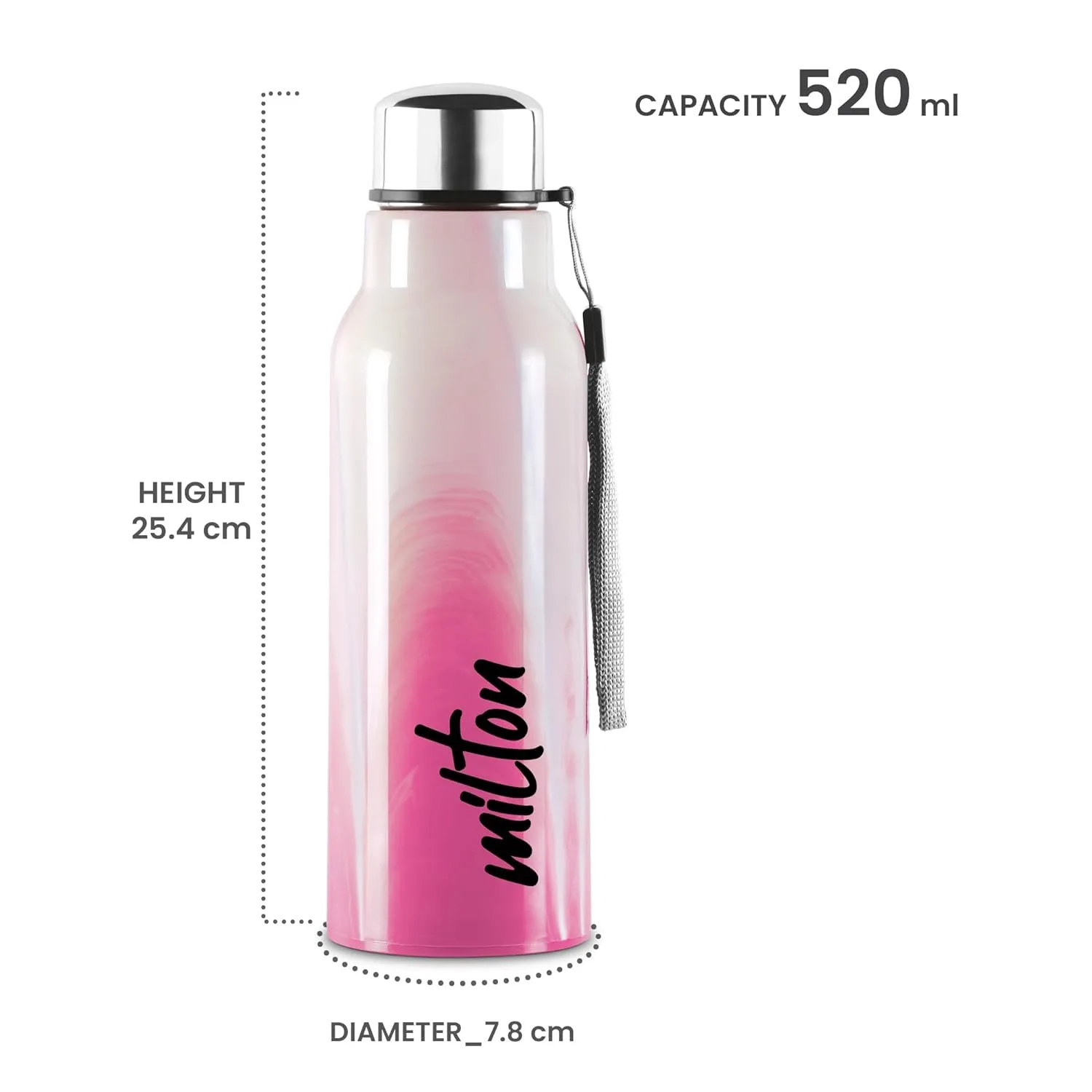 Steel Marble Water Bottle (Milton) - Image 12