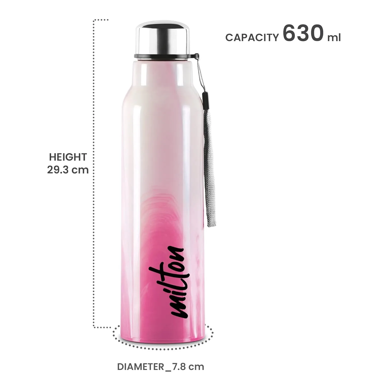 Steel Marble Water Bottle (Milton) - Image 13