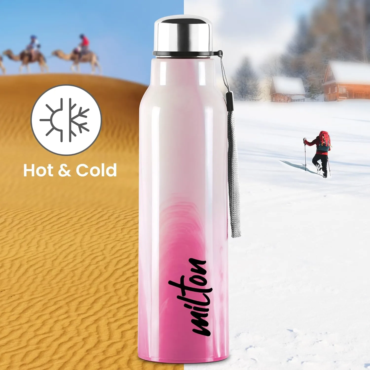 Steel Marble Water Bottle (Milton) - Image 6