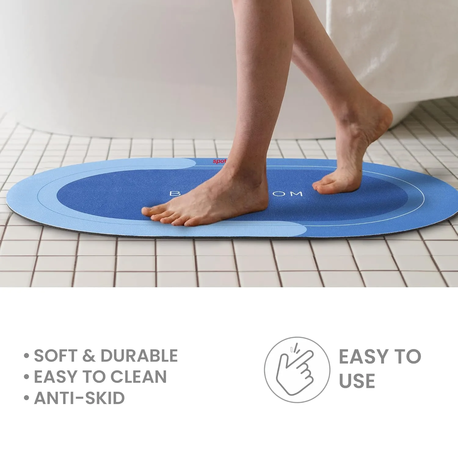 Super Water Absorbent Bath Mat (Spotzero By Milton) - Image 2