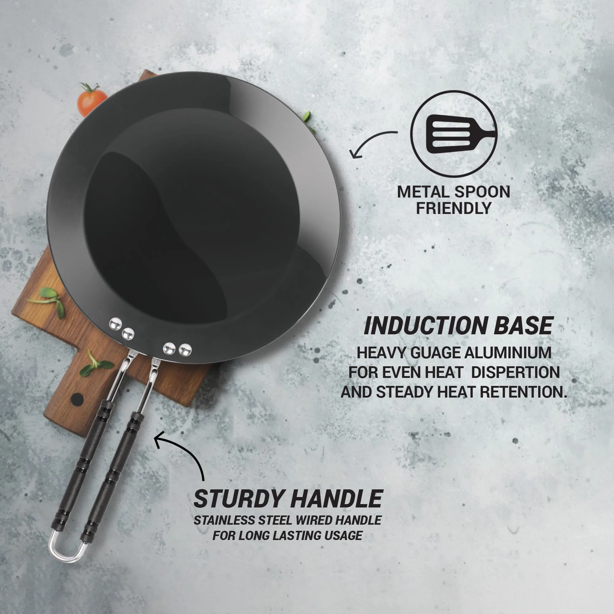 Tawa With Induction- Hard Anodised (Milton Procook) - Image 5