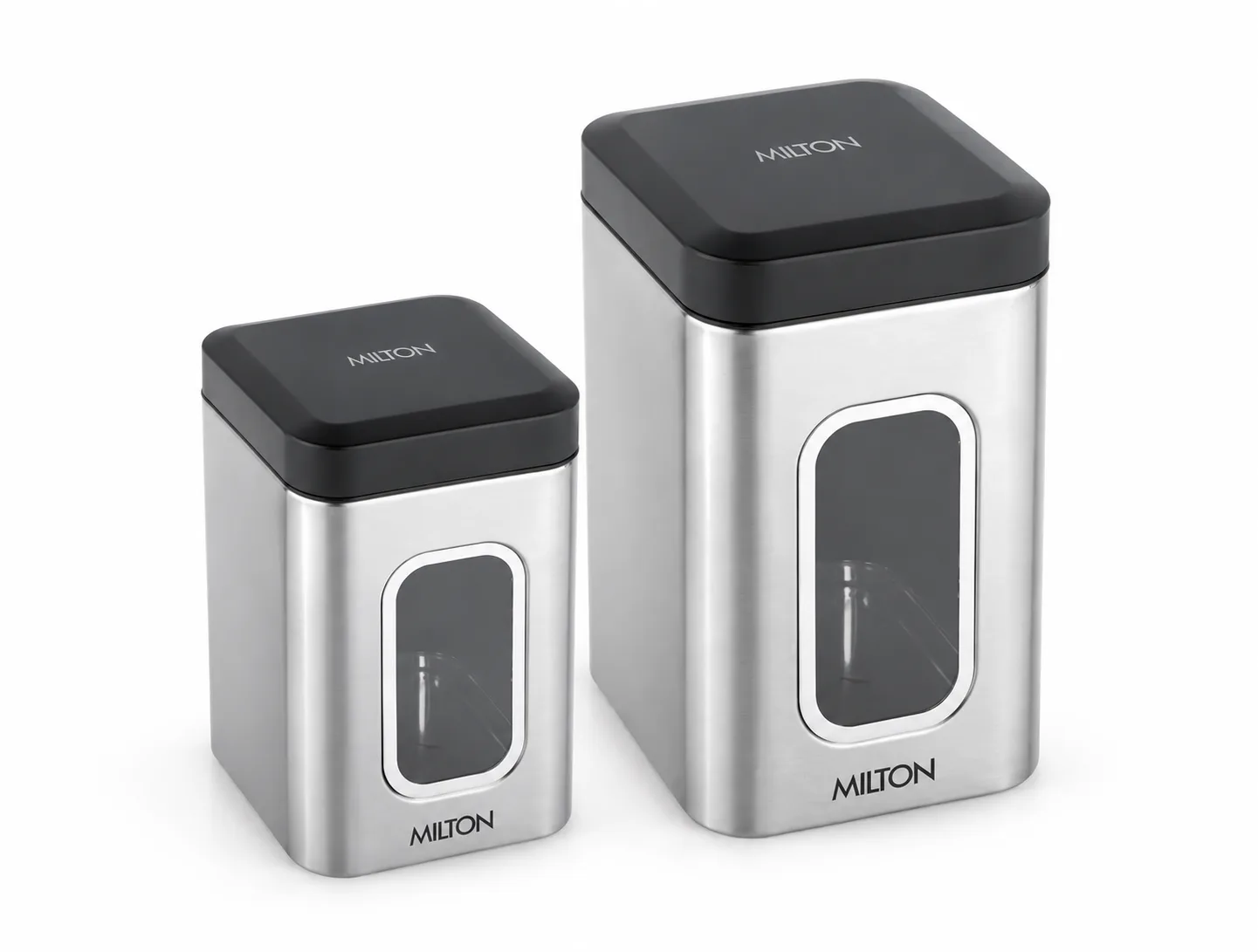 The Pantry Duo (Steel Jar 1500ml & 2500ml) (Milton)
