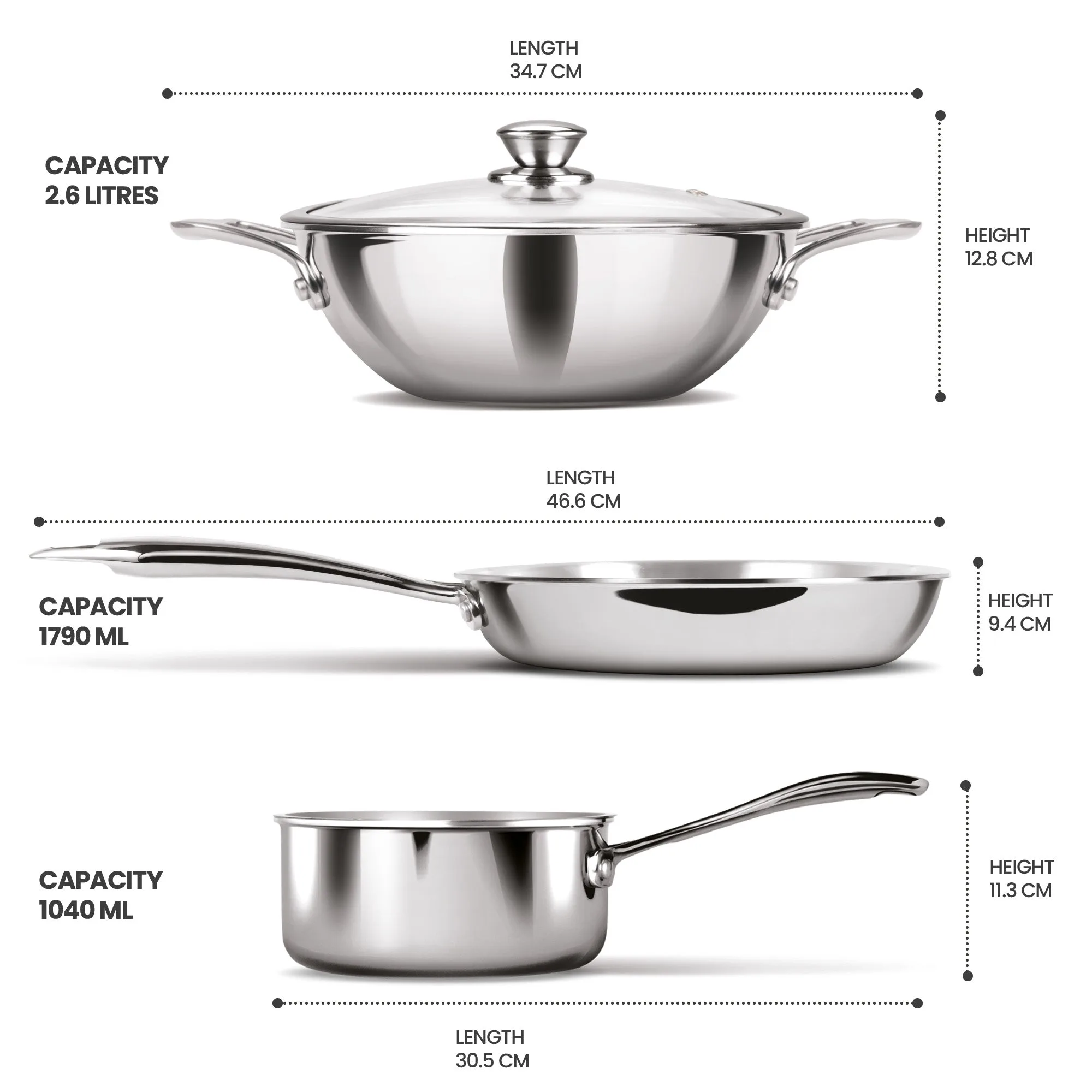 Triply 3 Pcs Set (Milton Procook) - Image 7