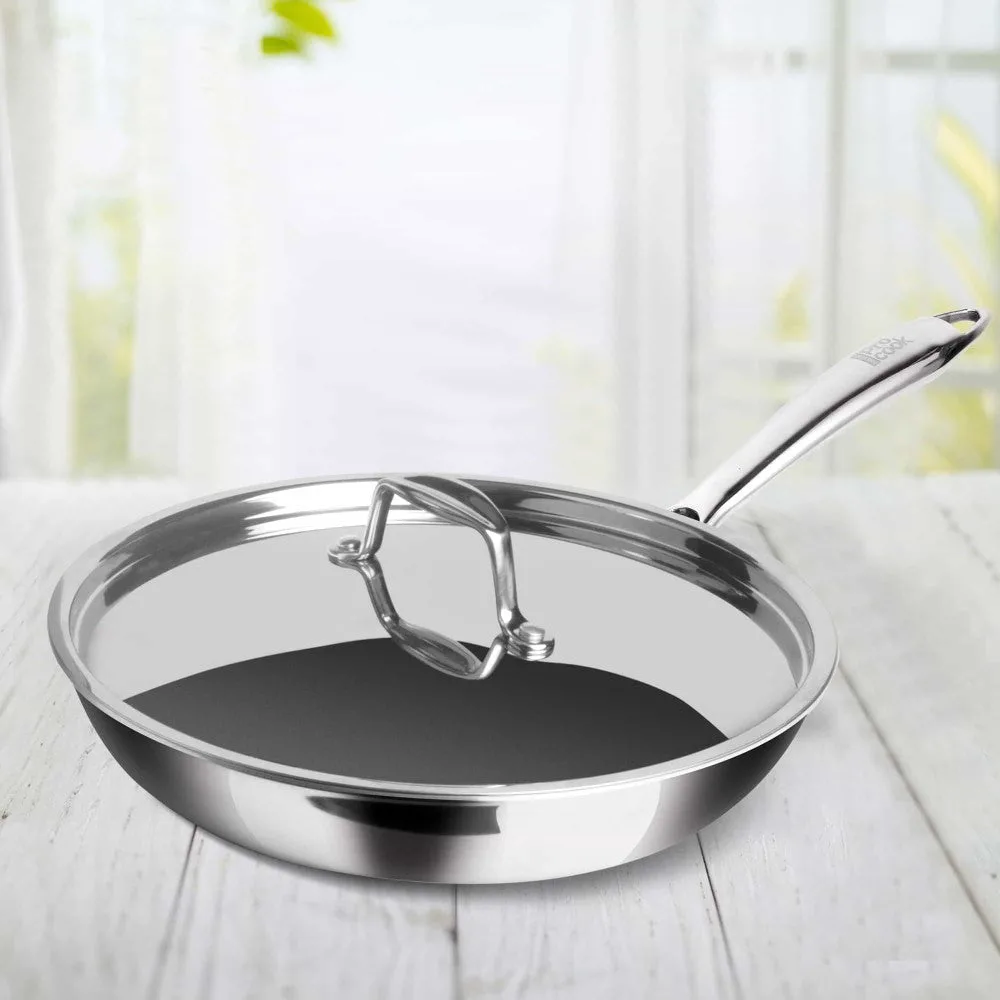 Triply Stainless Steel Fry Pan With Lid (Milton Procook) - Image 5