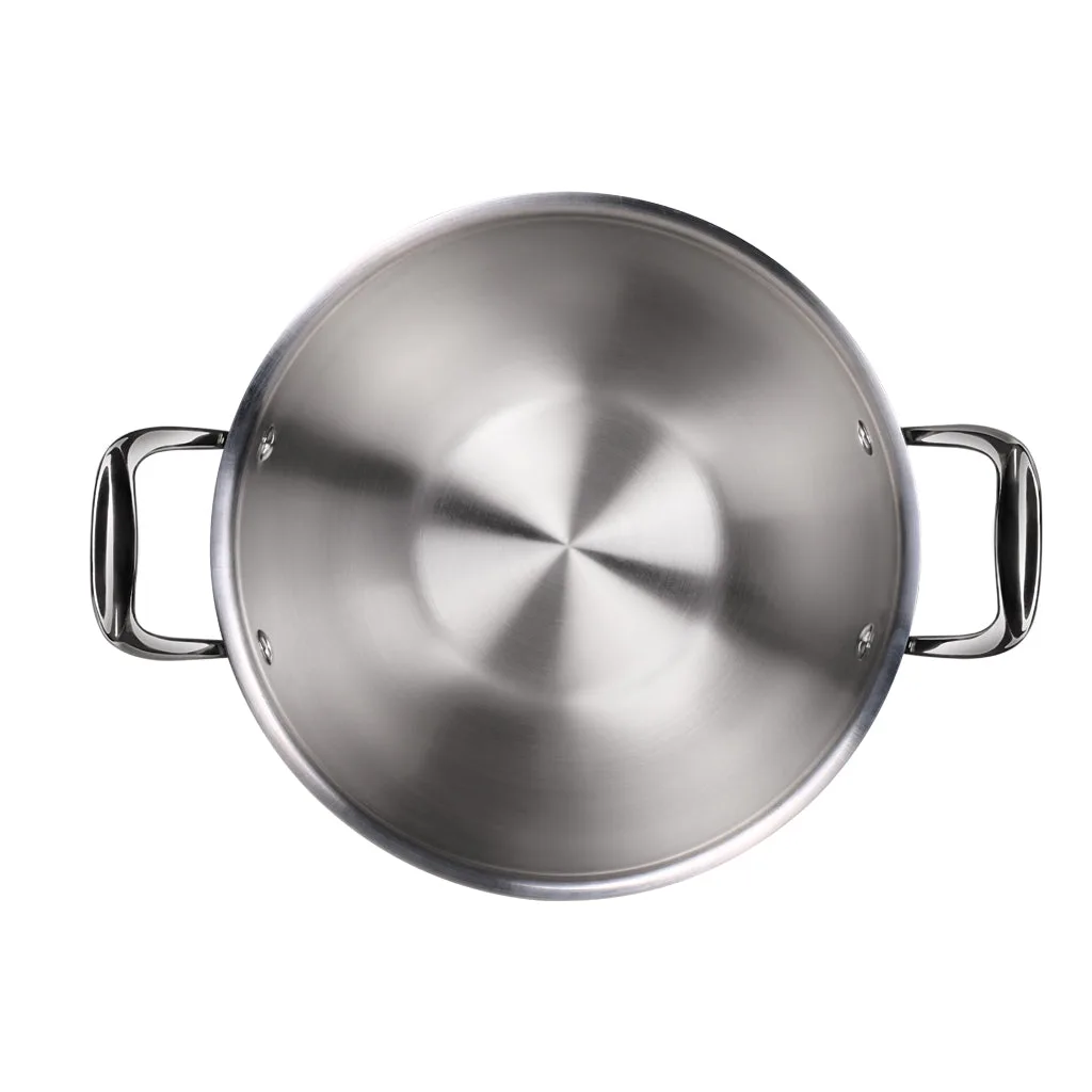 Triply Stainless Steel Kadhai with Lid (Milton Procook) - Image 4