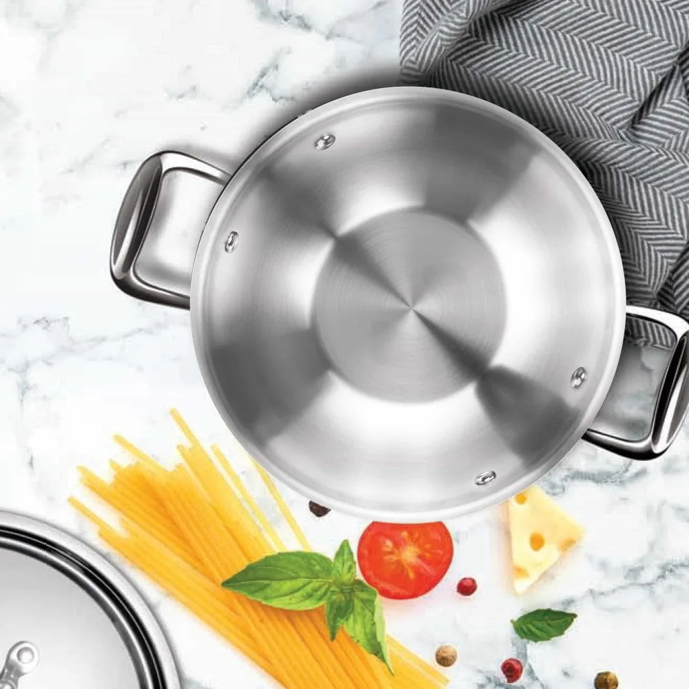 Triply Stainless Steel Kadhai with Lid (Milton Procook) - Image 5