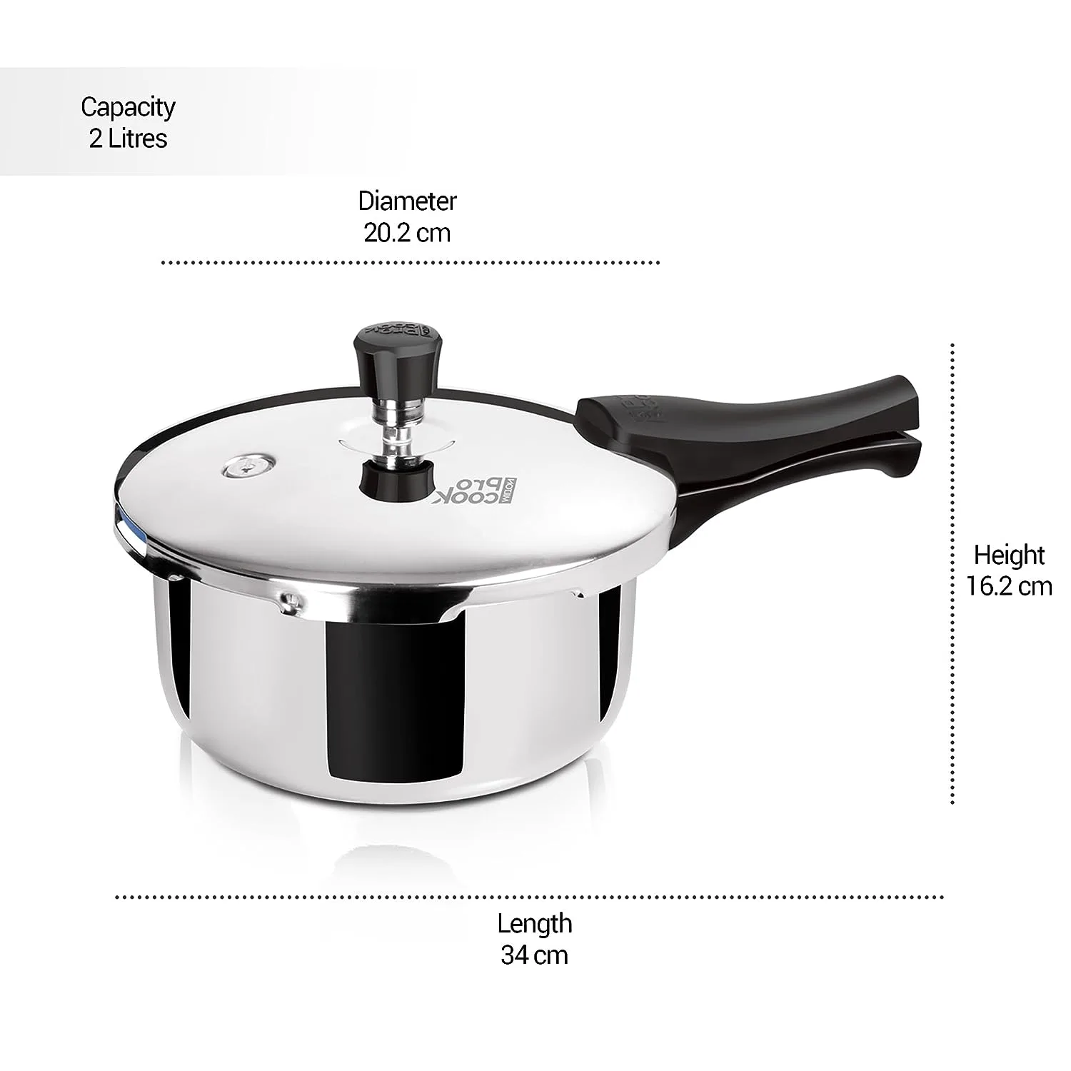 Triply Stainless Steel Pressure Cooker Outer Lid (Milton Procook) - Image 3
