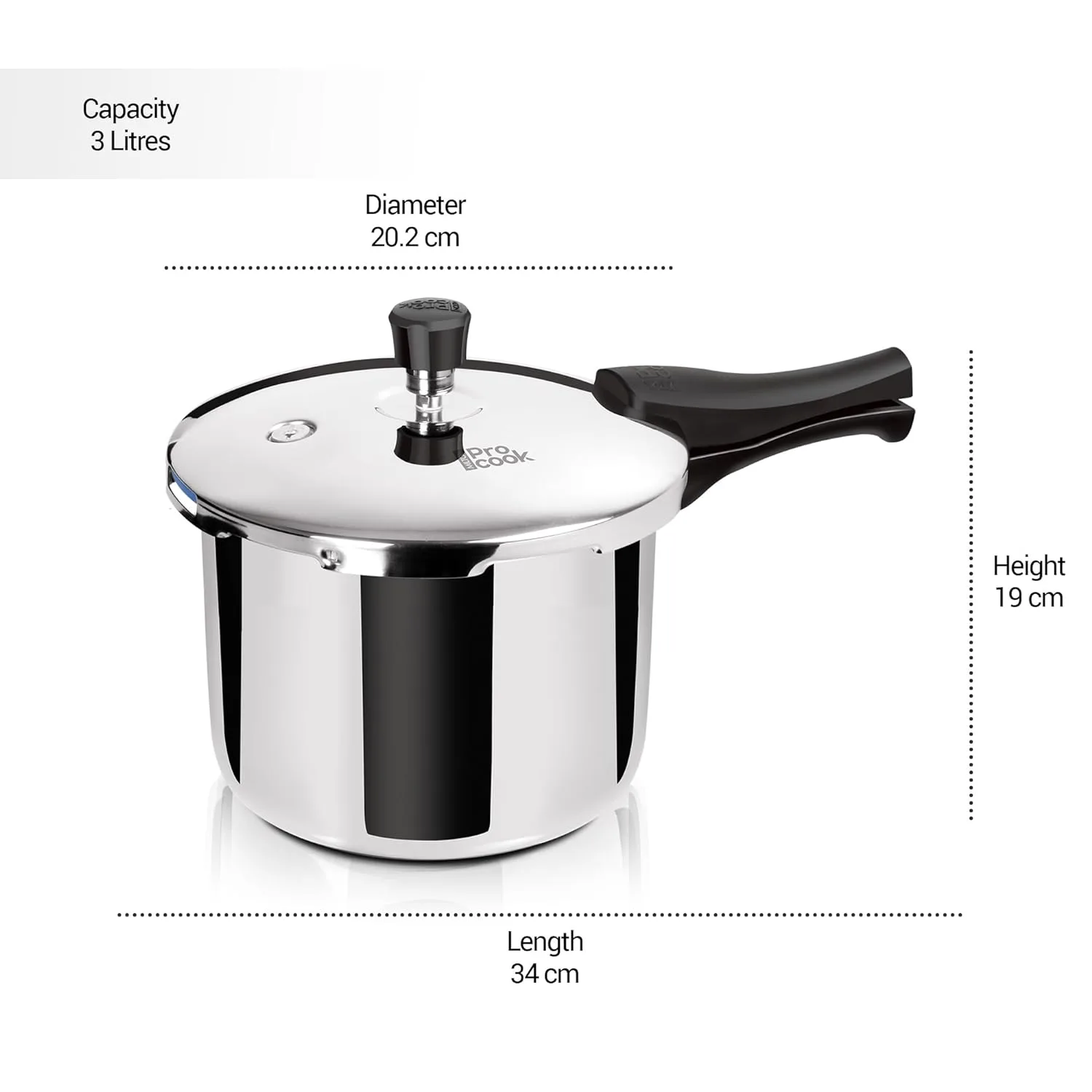 Triply Stainless Steel Pressure Cooker Outer Lid (Milton Procook) - Image 4